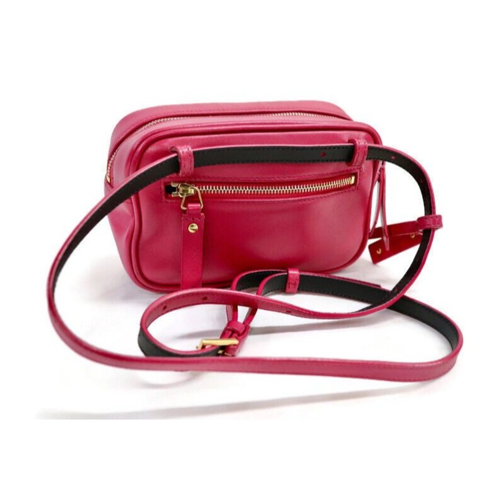SAINT LAURENT - Lou Pink Leather Belt Bag Fanny Pack - Picture 6 of 11